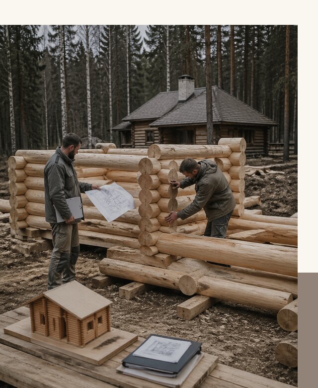 Проектирование и строительство домов из бревна в Новокуйбышевске